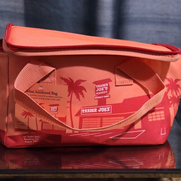 Trader Joe's Mini Insulated Bag - Orange/Peach - Picture 1 of 1